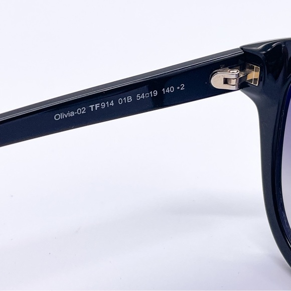 NEW TOM FORD OLIVIA-02 FT0914/S 01B WOMEN’S SUNGLASSES TOM FORD TF914 01B - Picture 7 of 9